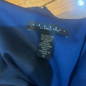 LAUNDRY BY SHELL SEGAL NAVY BLUE DRESS